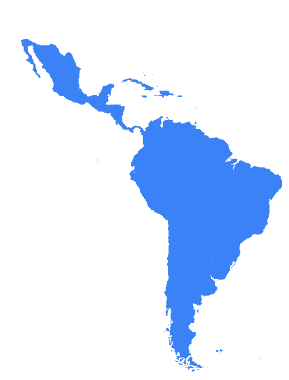 Mapa de cobertura en Latinoamérica